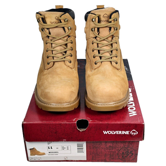 Wolverine Floorhand Ins Steel-Toe 6" Men's Size 11 EW Wheat Work Boots W221021 - Picture 1 of 12